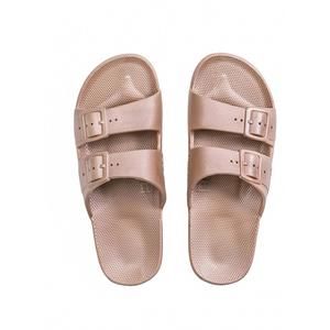 NEW FREEDOM MOSES women's jupiter shimmer slides in desert rose